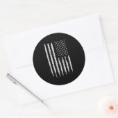 Amerikaanse vlag ronde sticker (Envelop)