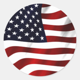 Amerikaanse vlag ronde sticker