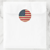  Amerikaanse vlag Ronde Sticker (Tas)