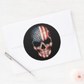  Amerikaanse vlag Ronde Sticker (Envelop)