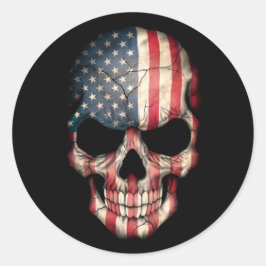 Amerikaanse vlag Ronde Sticker