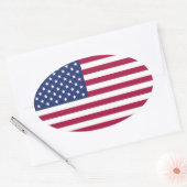 Amerikaanse vlag ronde Sticker (Envelop)