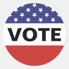 Amerikaanse vlag ronde sticker