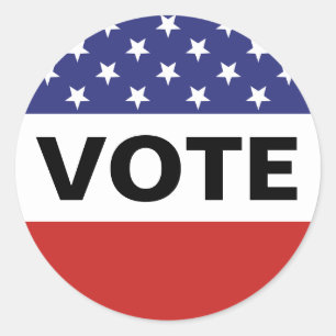 Amerikaanse vlag ronde sticker