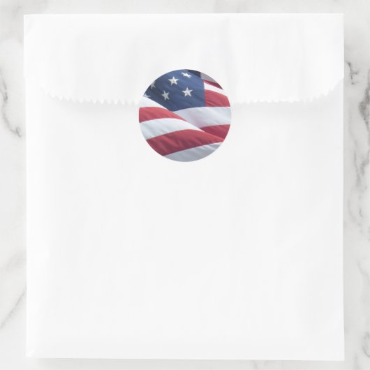 Amerikaanse vlag ronde Stickers (Tas)