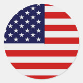 Amerikaanse vlag ronde Stickers (Voorkant)