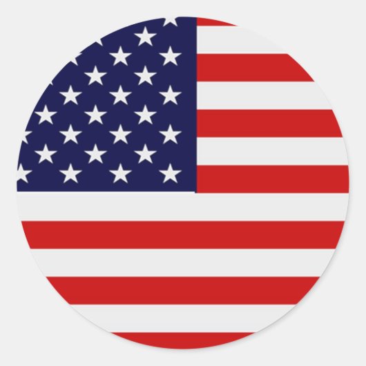 Amerikaanse vlag ronde Stickers (Voorkant)