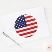 Amerikaanse vlag ronde Stickers (Envelop)