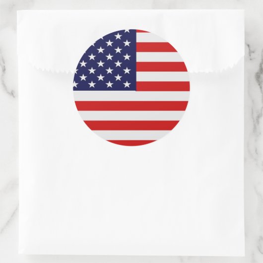 Amerikaanse vlag ronde Stickers (Tas)
