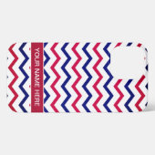 Amerikaanse vlag Rood en Blauw Strips iPhone Hoesje (Achterkant horizontaal)