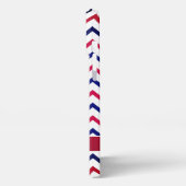 Amerikaanse vlag Rood en Blauw Strips iPhone Hoesje (Linkerkant)