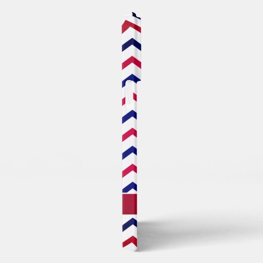 Amerikaanse vlag Rood en Blauw Strips iPhone Hoesje (Rechterkant)