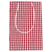 Amerikaanse vlag Rood en Witte Gingham gecontrolee Medium Cadeauzakje (Voorkant)