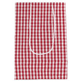 Amerikaanse vlag Rood en Witte Gingham gecontrolee Medium Cadeauzakje (Achterkant)