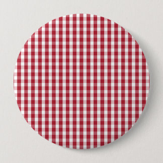 Amerikaanse vlag Rood en Witte Gingham gecontrolee Ronde Button 4,0 Cm