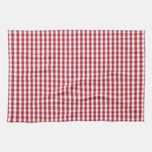 Amerikaanse vlag Rood en Witte Gingham gecontrolee Theedoek