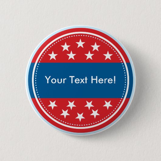 Amerikaanse vlag - Rood Ronde Button 5,7 Cm (Voorkant)