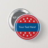 Amerikaanse vlag - Rood Ronde Button 5,7 Cm (Voorkant /achterkant)