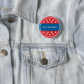 Amerikaanse vlag - Rood Ronde Button 5,7 Cm (In situ)