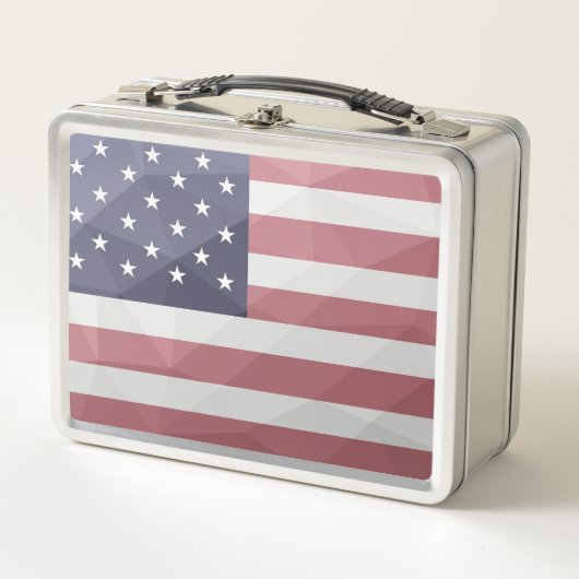 Amerikaanse vlag Rood Wit Blauw Amerika Geometrisc (Voorkant)