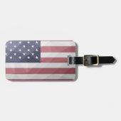 Amerikaanse vlag Rood Wit Blauw Amerika Geometrisc Bagagelabel (Voorkant horizontaal)