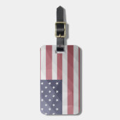 Amerikaanse vlag Rood Wit Blauw Amerika Geometrisc Bagagelabel (Voorkant verticaal)