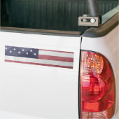 Amerikaanse vlag Rood Wit Blauw Amerika Geometrisc Bumpersticker (Op Truck)