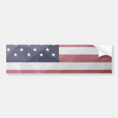 Amerikaanse vlag Rood Wit Blauw Amerika Geometrisc Bumpersticker (Voorkant)