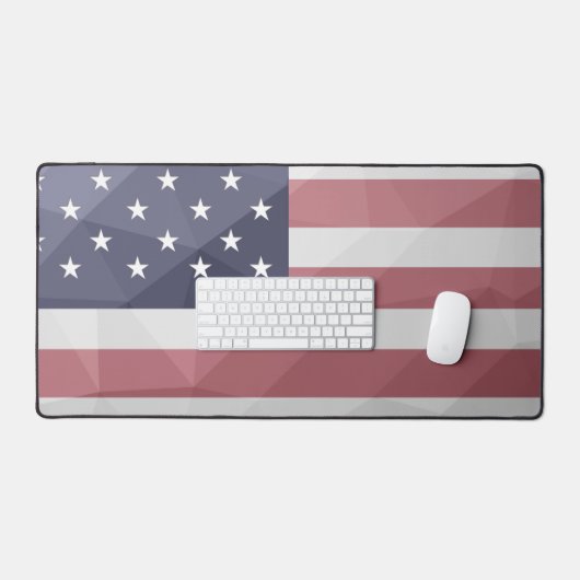 Amerikaanse vlag Rood Wit Blauw Amerika Geometrisc Bureaumat (Keyboard & Muis)