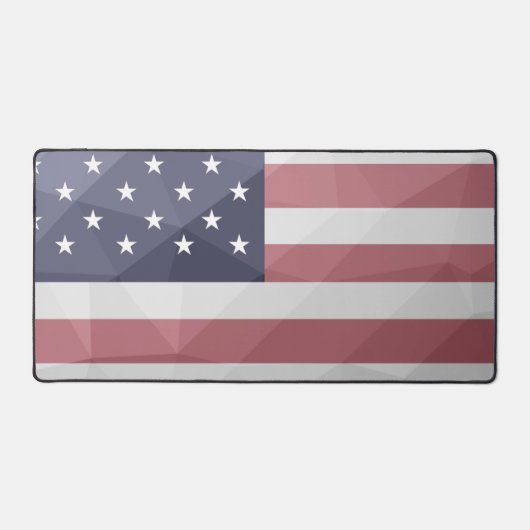 Amerikaanse vlag Rood Wit Blauw Amerika Geometrisc Bureaumat (Voorkant)