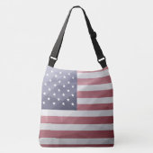 Amerikaanse vlag Rood Wit Blauw Amerika Geometrisc Crossbody Tas (Voorkant)