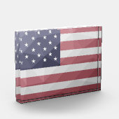 Amerikaanse vlag Rood Wit Blauw Amerika Geometrisc Fotoblokken (Links)