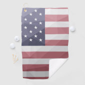 Amerikaanse vlag Rood Wit Blauw Amerika Geometrisc Golfhanddoek (Insitu)