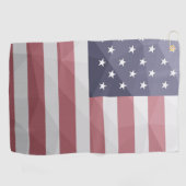 Amerikaanse vlag Rood Wit Blauw Amerika Geometrisc Golfhanddoek (Horizontaal)
