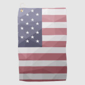 Amerikaanse vlag Rood Wit Blauw Amerika Geometrisc Golfhanddoek (Voorkant)