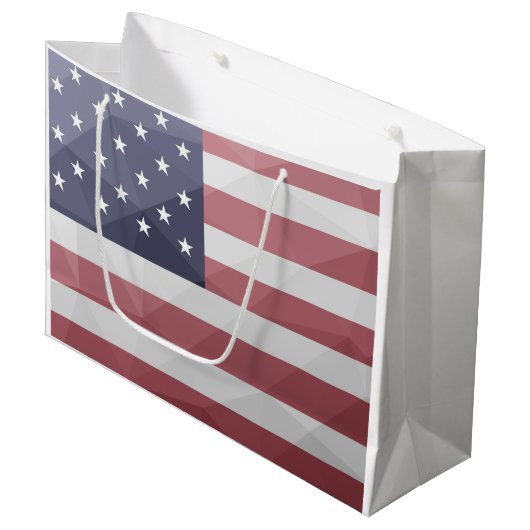 Amerikaanse vlag Rood Wit Blauw Amerika Geometrisc Groot Cadeauzakje (Voorkant Gekanteld)