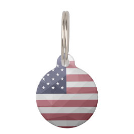 Amerikaanse vlag Rood Wit Blauw Amerika Geometrisc Huisdierpenning