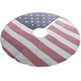 Amerikaanse vlag Rood Wit Blauw Amerika Geometrisc Kerstboom Rok