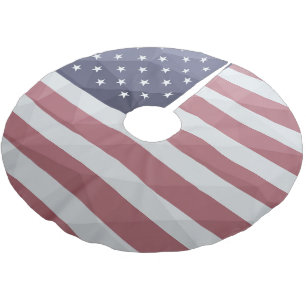 Amerikaanse vlag Rood Wit Blauw Amerika Geometrisc Kerstboom Rok