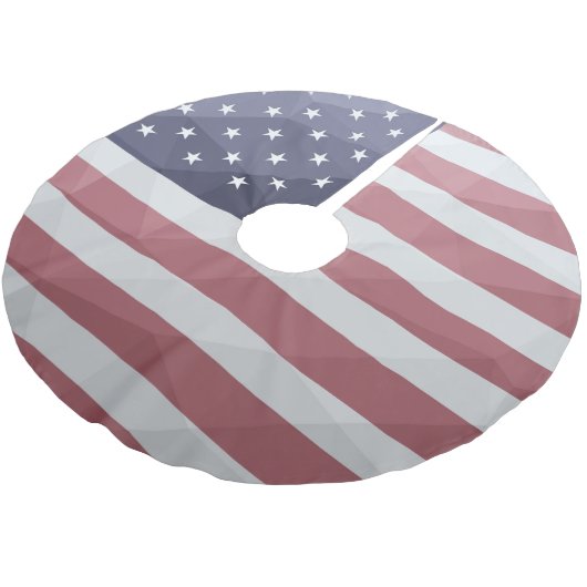 Amerikaanse vlag Rood Wit Blauw Amerika Geometrisc Kerstboom Rok (Gekanteld)