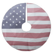 Amerikaanse vlag Rood Wit Blauw Amerika Geometrisc Kerstboom Rok (Voorkant)
