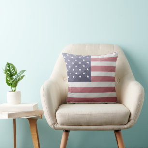 Amerikaanse vlag Rood Wit Blauw Amerika Geometrisc Kussen