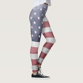 Amerikaanse vlag Rood Wit Blauw Amerika Geometrisc Leggings
