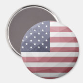Amerikaanse vlag Rood Wit Blauw Amerika Geometrisc Magneet (Voorkant / Achterkant)