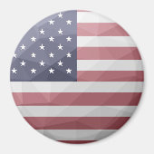 Amerikaanse vlag Rood Wit Blauw Amerika Geometrisc Magneet (Voorkant)
