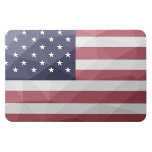 Amerikaanse vlag Rood Wit Blauw Amerika Geometrisc Magneet