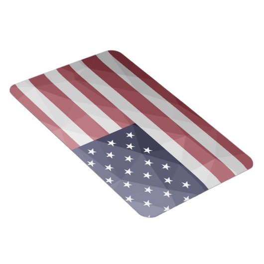 Amerikaanse vlag Rood Wit Blauw Amerika Geometrisc Magneet (Rechterzijde)