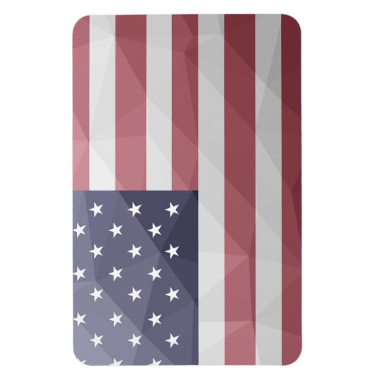 Amerikaanse vlag Rood Wit Blauw Amerika Geometrisc Magneet (Verticaal)