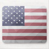 Amerikaanse vlag Rood Wit Blauw Amerika Geometrisc Muismat (Voorkant)
