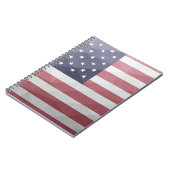 Amerikaanse vlag Rood Wit Blauw Amerika Geometrisc Notitieboek (Linkerzijde)